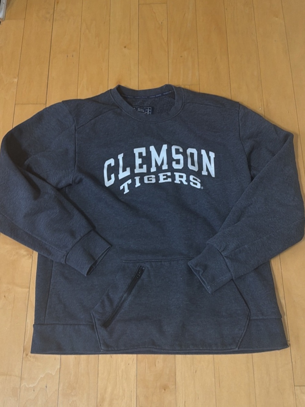 Russell Athletic Clemson Tigers Charcoal Gray Crewneck Sweatshirt